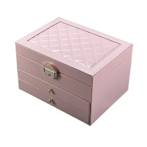 Jewelry Box with Large Capacity, High-End Multi-Layer Organizer, Earring Storage with Oxidation Finish
