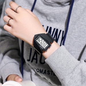 Junior High School Boys Girls Sports Electronic Watch, Multi Function Aircraft Style Digital Wristwatch, Student Gift Wa