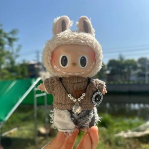 K-Pop Idol Mini Doll Outfit - Korean Style Plush Doll Clothes & Accessories for EXO, Labubu V1 V2, Collectible Dolls