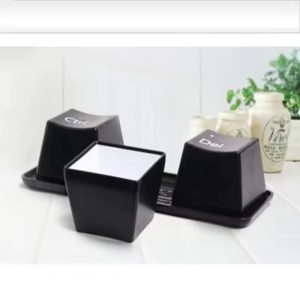 Keyboard Key Mug Set - Ctrl Alt Del Desk Cup Trio
