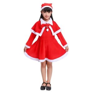 Kids Christmas Santa Costume - Classic Red Holiday Role-Play Outfit for Boys & Girls