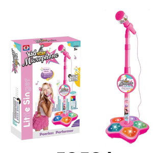 Kids Karaoke Microphone with Stand, Rocking-Roll Music Instrument, Educational Toy, Gift for Boys and Girls