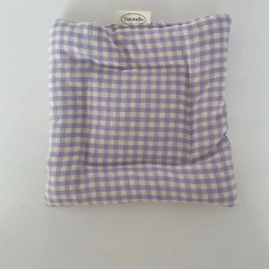 Korean Style Hand-Made Cotton Coaster Set - Checked Pattern Insulation Pad Table Mat for Home and Kitchen