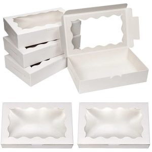 Kraft Paper Window Gift Boxes - 10 Pcs Multi-Purpose Packaging