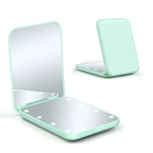 LED Compact Mirror 1X 3X Magnification, Mini Pocket Makeup Mirror for Purse, Travel Beauty Mirror Portable Gift