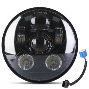 LED Headlight , Motorcycle Projector Headlamp Light Bulb, Waterproof, , Fits Dyna, Low Rider, Nightster