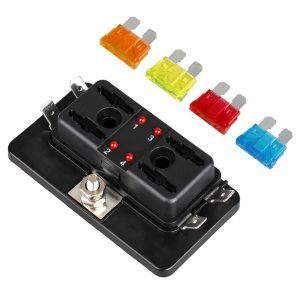 LED Indicator Fuse Box, Durable Block Holder, Fuse Holder for Vehicles