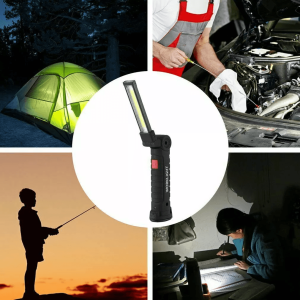 LED Work Light Lamp USB Rechargeable COB Flashlight Torch, Compact Inspection Light for Garage Camping