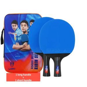 LOKI K5000 Table Tennis Racket Set, Home Entertainment Ping Pong Rackets with Premium Blue Rubber