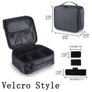 Large Waterproof Travel Makeup Bag with Brush Storage