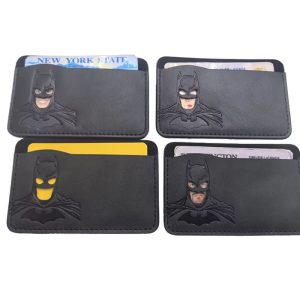 Leather Bat ID Wallet Superhero Mask Leather Card Holder Personalized Wallet Gift For Him Or Her