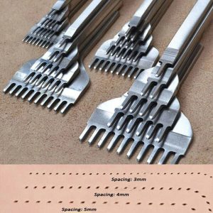 Leather Craft Punch Tools Kit, Sewing and Carving, Saddle Groover for Working
