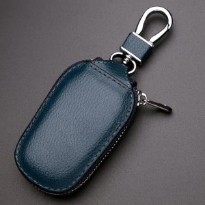 Leather Key Holder Case Keychain Wallet Organizer for Car Keys and House Keys