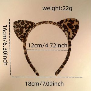 Leopard Print Cat Ear Headband