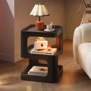 Light Luxury Sofa Table, Solid Color Living Room Bookshelf, Small Coffee Table for Bedroom