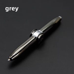 Luminous Gyro Pen Multifunctional Decompression Fidget Spinner LED Light Ballpoint Pen Metal Gift Toy