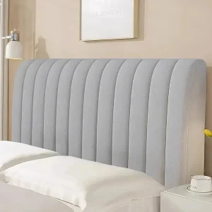 Luxury Velvet Bed Headboard Cover, All Inclusive Soft Thick Dust Protector, Solid Color Bedside Back Panel for Home Room