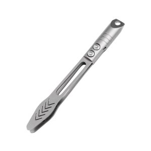 Machining Keychain Tweezers, Titanium Steel Corkscrew, Multifunction Keychain Pendant Tool