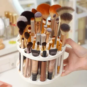 Makeup Brush Storage Rack with Large Capacity, Cosmetic Sorting Storage Box for Vanity & Bathroom