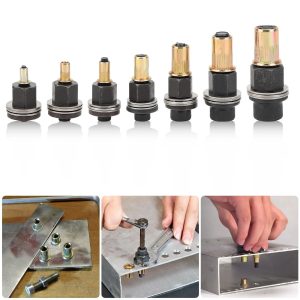 Manual Rivet Gun Set, Carbon Steel Rivet Nut Kit, Rivet Nuts for Automotive, DIY, Metal Assembly, High-Efficiency