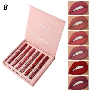 Matte Lip Gloss Set 6 Color Waterproof Long Lasting Gift Box