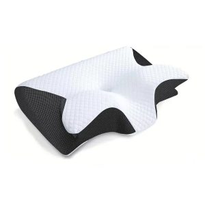 Memory Foam Side Sleeping Pillow Ergonomic Cervical Neck Support with Contour Design for Back and Side Sleepers