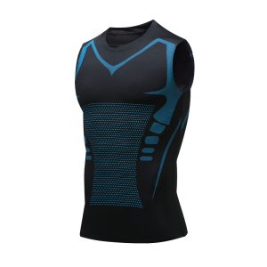 Mens Ice Silk Sports Vest. Sleeveless Quick Dry Running Shirt for Gym, Basketball & Summer Fitness