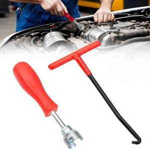 Metal Brake Caliper Spring Tool Set, Spring Hook Wrench for Auto Repair, T-Handle Brake Spring Tool for Motorcycle