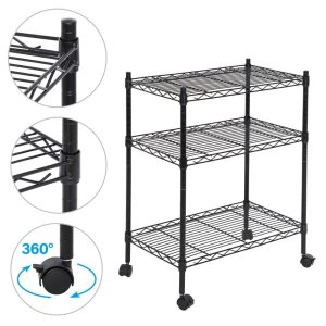 Metal Rack Shelves, Shelf Storage Shelving Unit, Adjustable Steel Wire Shelf, Shelf Organization for Kitchen