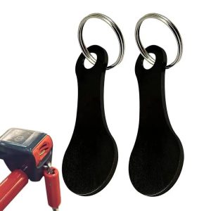 Metal Shopping Cart Tokens Trolley Key Ring, Portable Decorative Keychain Tokens for Home & Outdoor Use