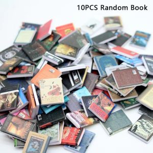 Mini 1 12 Dollhouse Vintage Book Set - 10 Piece Decor Collection