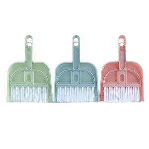 Mini Nordic Color Desktop Broom Set: Small Brush & Dustpan for Household Cleaning