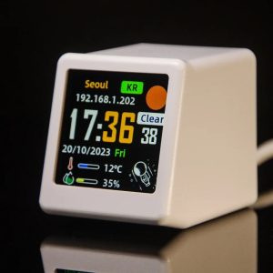 Mini WiFi Weather Clock - Animated Desktop Weather Station with Time, Forecast, and Multi-Functional Display