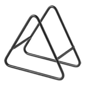 Minimalist Iron Coaster Holder & Trivet Storage Rack - Triangle Metal Stand