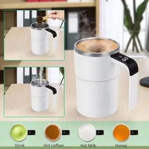 MixMaster LED Smart Mixing Coffee Cup USB Magnetic Stirring Mug