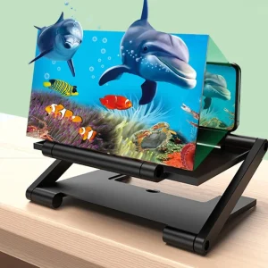 Mobile Phone Screen 3D Amplifier, Video Magnifier HD Expander Projector, Smart Phone Display Magnifying Bracket