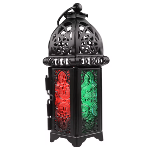 Moroccan Glow Hanging Glass Candle Lantern