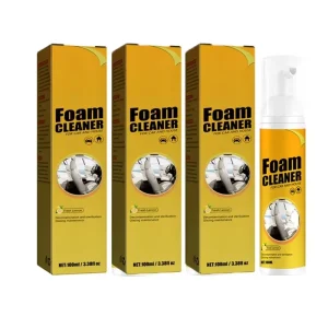 Multi Functional Foam Cleaner Set for Automotive Interior Upholstery, Plastic Instrument Panel, and Steering Wheel Parts