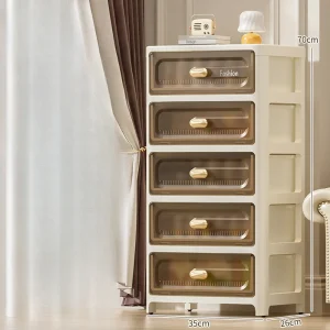 Multi-layer Drawer Style Home Minimalist Storage Cabinet, Snack Storage Cabinet, Home Storage Cabinet with Pulley