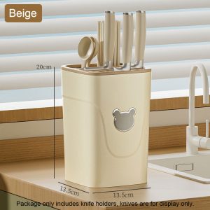 Multi-purpose Knife Block Holder, Kitchen Cutlery Storage Box, Storage Rack Shelf for Knives, Home Kitchen Tableware