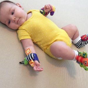 Multicolor Baby Wrist Rattle & Foot Finder Set - Perfect Newborn & Toddler Gift