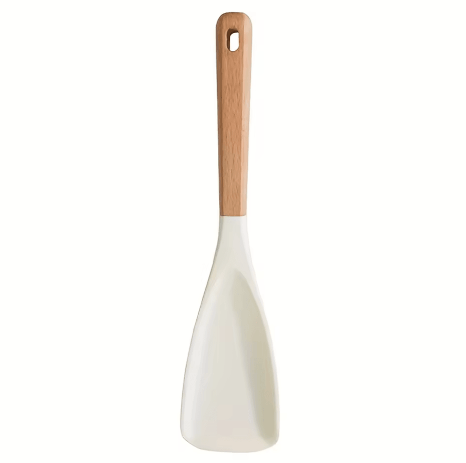 Multifunction Wooden Handle Cooking and Serving Spoon Safe for Nonstick Surfaces