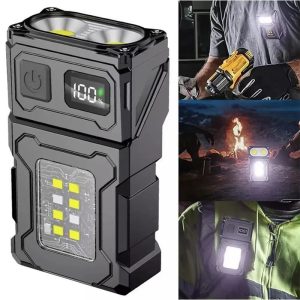 Multifunctional Mini Rechargeable LED Flashlight with Tail Magnet