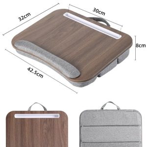 Multifunctional Portable Lap Desk with Built-in Media Slot and Dual Comfort Cushion