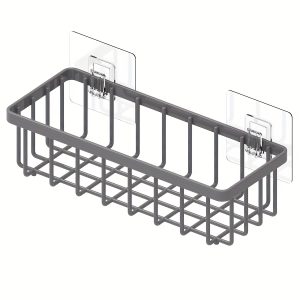 Multipurpose Storage Rack for Kitchen Sink, Easy-to-Install, No Drilling Required, Holds Sponges, Brushes, and Towels