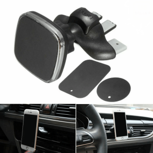 NEW 360° Magnetic Car Mount Holder - CD Slot & Air Vent Phone Cradle for GPS, iPhone, Samsung, Android Smartphones
