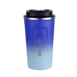New Intelligent Temperature Measurement Stainless Steel Coffee Cup - Solid Color Gradual Change Thermos, Portable