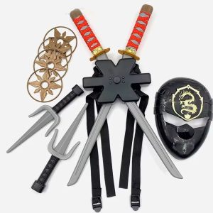 NinjaStrike Kids Ninja Costume Toy Set With Daggers and Darts