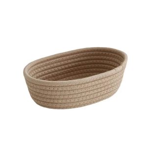 Nordic Cotton Rope Storage Basket Set, Woven Desktop Organizer Basket for Vanity, Entryway, and Home