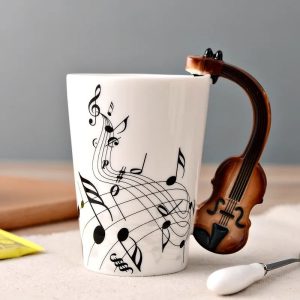 Novelty Music Note Ceramic Coffee Mugs